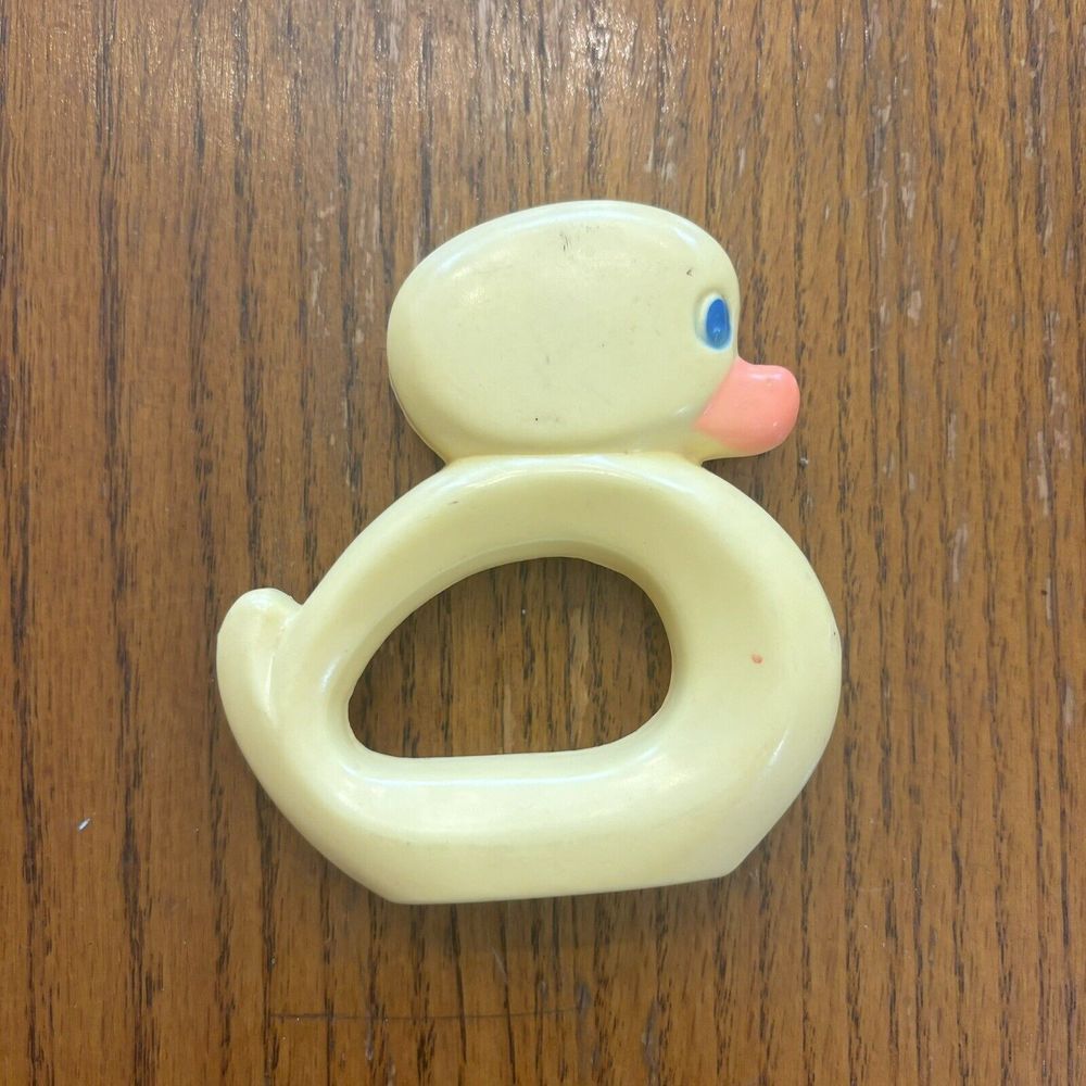 Vintage Sanitoy USA 1977  Ducky Baby Rattle Toy